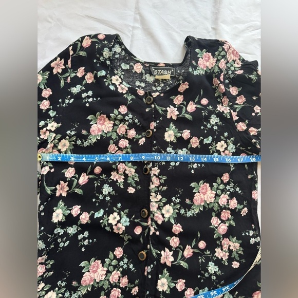 Stash floral short sleeve button down dress from the‎ 90’s size 13/14 - Picture 9 of 10